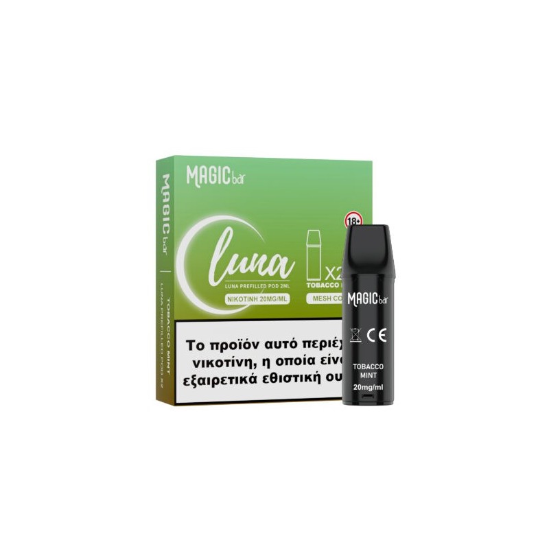 Magic Bar Luna Prefilled Pod – Tobacco Mint 2% Magic Bar Luna Prefilled Pod – Tobacco Mint 2%