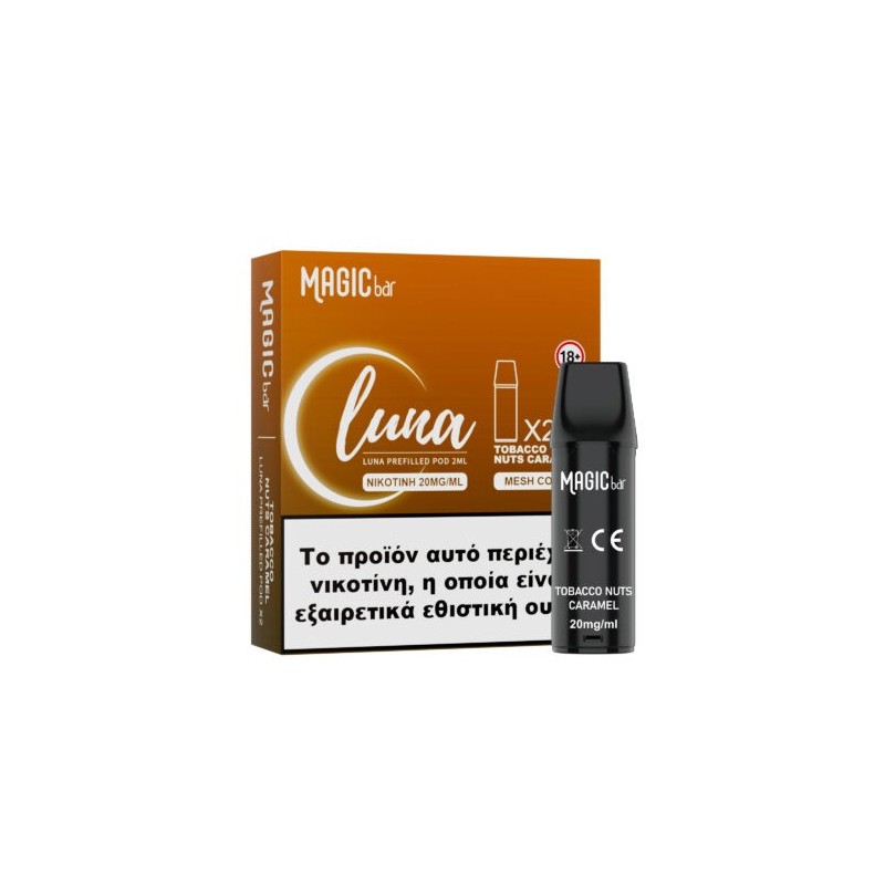 Magic Bar Luna Prefilled Pod – Tobacco Nuts Caramel 2% Magic Bar Luna Prefilled Pod – Tobacco Nuts Caramel 2%