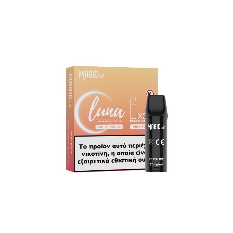 Magic Bar Luna Prefilled Pod – Peach Ice 2% Magic Bar Luna Prefilled Pod – Peach Ice 2%