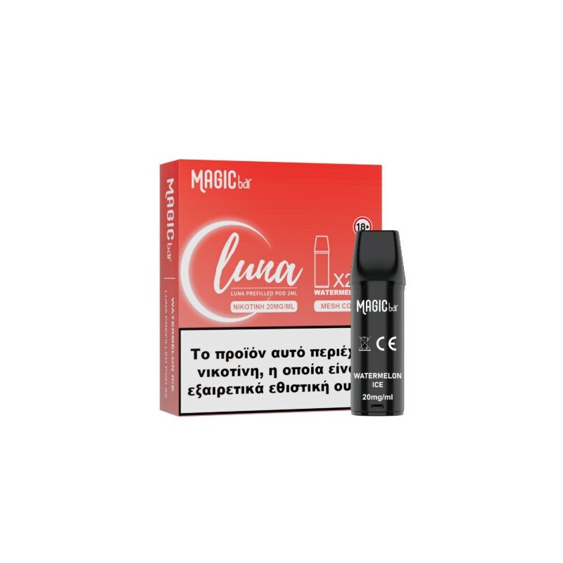 Magic Bar Luna Prefilled Pod – Watermelon Ice 2% Magic Bar Luna Prefilled Pod – Watermelon Ice 2%