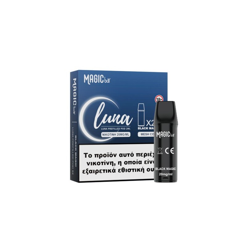Magic Bar Luna Prefilled Pod – Black Magic 2% Magic Bar Luna Prefilled Pod – Black Magic 2%