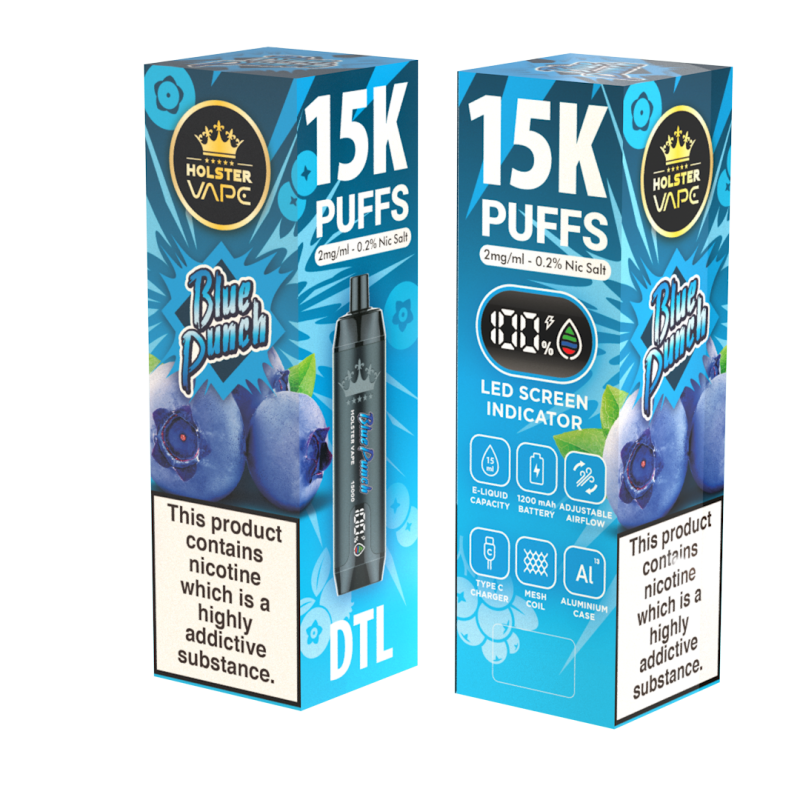 Holster Vape 15k Puffs - Blue Punch 2% Holster Vape 15k Puffs - Blue Punch 2%