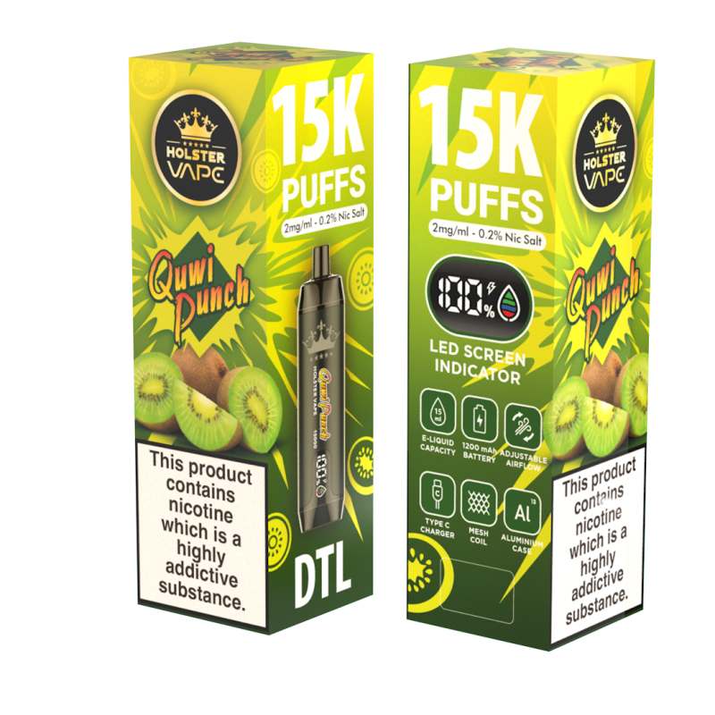 Holster Vape 15k Puffs - Kiwi Punch 2% Holster Vape 15k Puffs - Kiwi Punch 2%