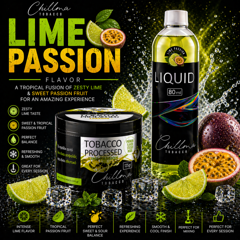 Chillma 250gr - Lime Passion ( Lime & Passion Fruit ) Chillma 250gr - Lime Passion ( Lime & Passion Fruit )